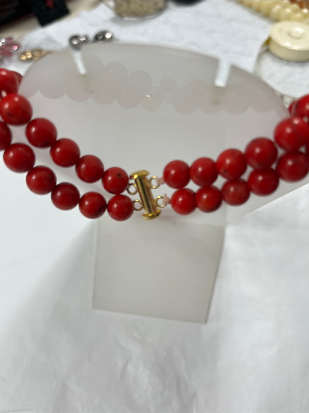 Red Stone Choker - Picture 4 of 7